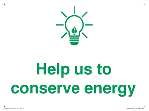 Help us to conserve energy 